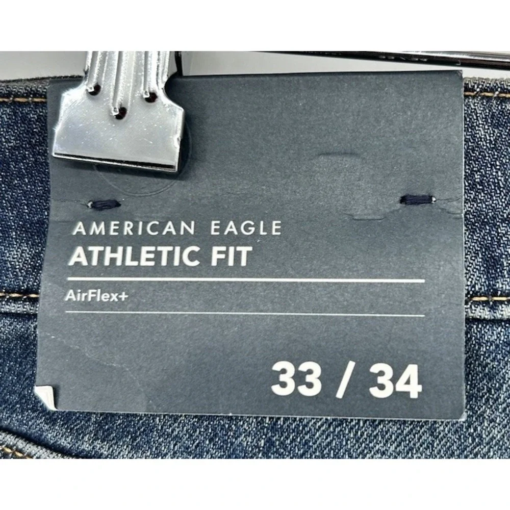American Eagle Athletic Fit Air Flex+ Denim Blue Jeans Men's Size 33x34 NWT